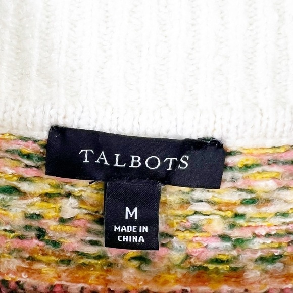 ✅ Talbots Fair Isle Scandinavian Inspired Turtleneck Knit Sweater SIZE MEDIUM - Picture 7 of 7